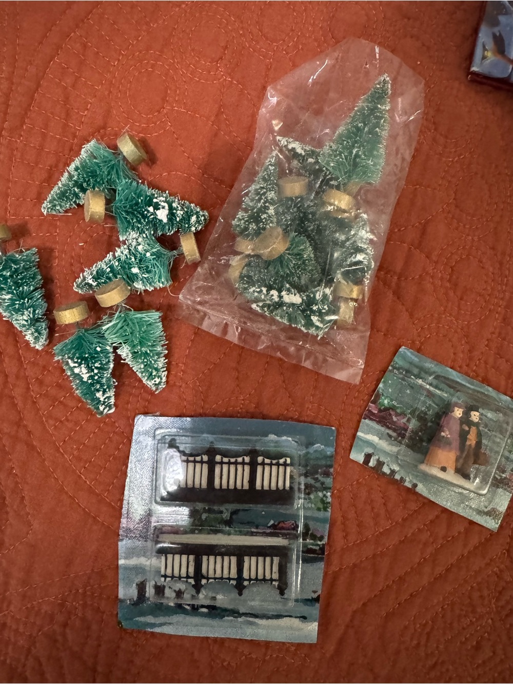 Vintage Christmas Village Accessory Bundle